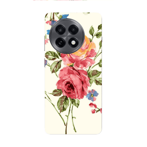 Oneplus 13 5G Violet and rose Transparent Silicone TPU Θήκη